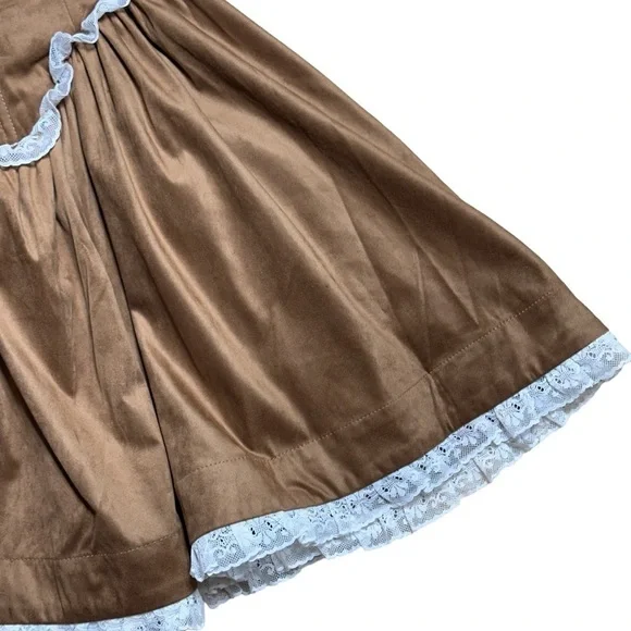 For Love & Lemons Brown Suede Hadley Mini Dress US S - Picture 3 of 11